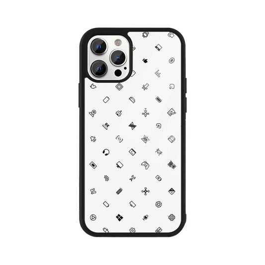 Monochrome Mosaic Funky Glass Case