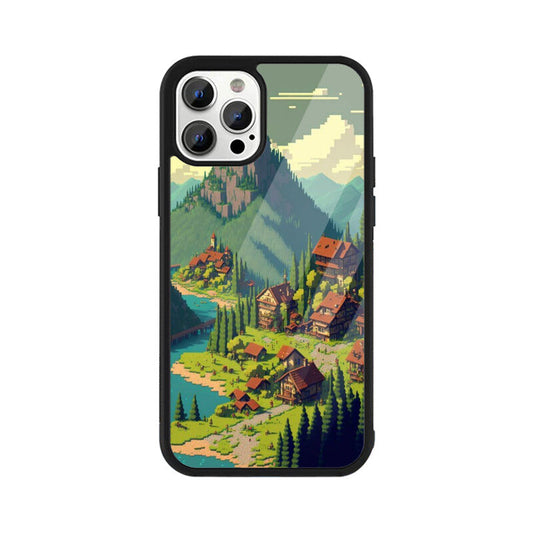 Nature's Sanctuary Pixel Art Glass Case