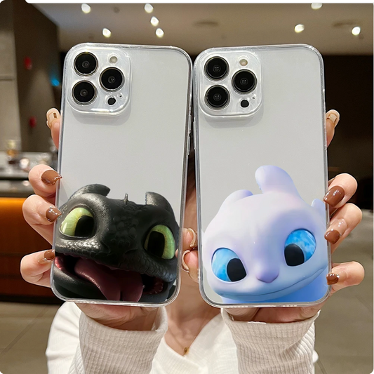 Lovely couple Toothless Fury Dragon Silicone Case